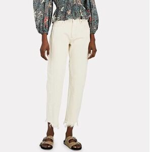 New Frame Le Original High Rise Straight Leg Jeans Natural Ivory Women's Size 34